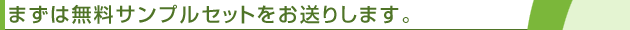 まずはサンプルをお試しください。